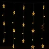 Rideau décoratif étoile & bulles LED blanc chaud coloris blanc - 2 x 1 m