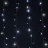Rideau lumineux LED à lumière fixe blanc chaud sur secteur - 2 m