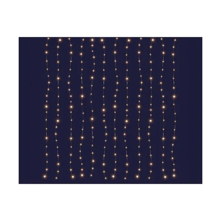 Rideau micro LED blanc chaud coloris blanc - 2 x 2 m