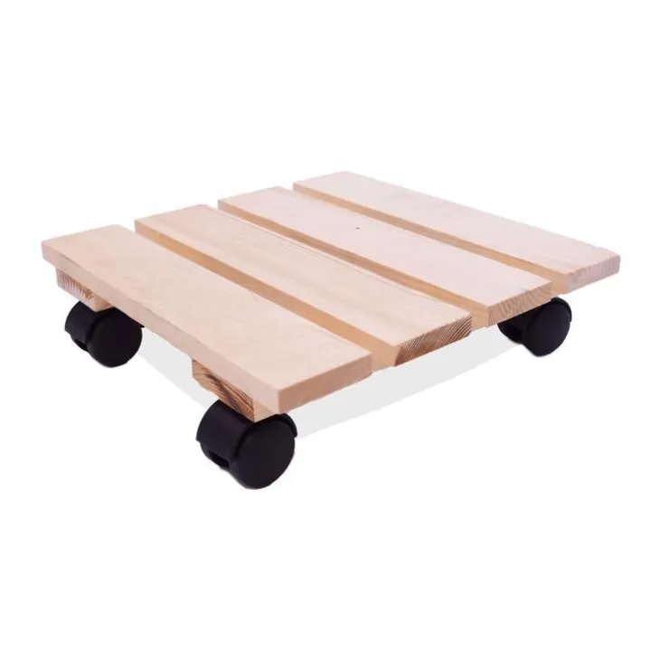 Roule-plante carré en bois brut Louis Moulin Basics - 30 x 30 cm