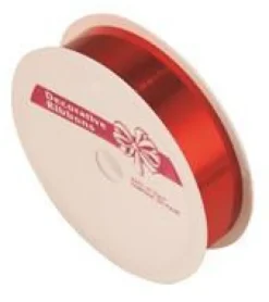 Ruban décoratif rouge avec effet métallisé - 19 mm x 4 m