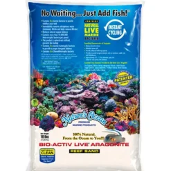 Sable vivant blanc naturel, grain fin, NATURE'S OCEAN - 0,1-0,5mm - 4,54kg