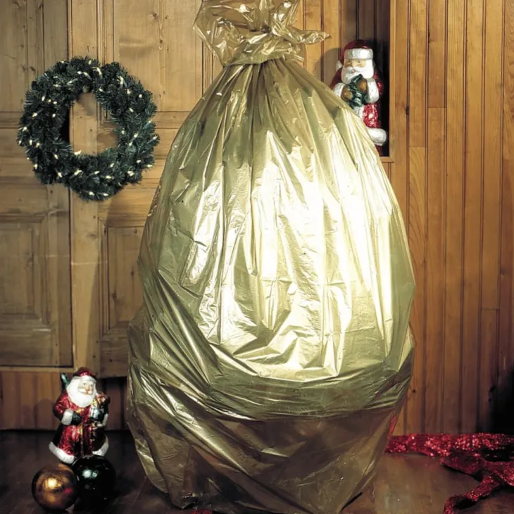 Sac à sapin compostable doré Handicap International - pour sapins jusqu'à 2,20 mètres