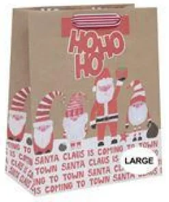 Sac cadeau cartonné motif Noël Pictura grand modèle L