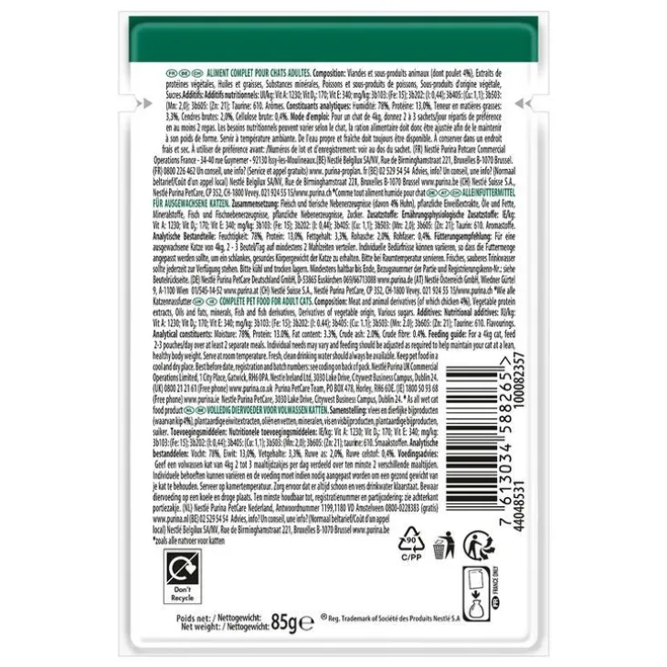 Sachet au poulet pour chat stérilisé Purina Pro Plan – 85 gr