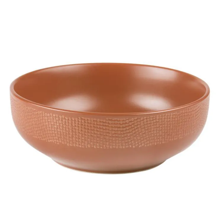 Saladier Vesuvio coloris orange en grès - Ø 16,5 cm
