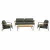 Salon bas en teck FSC beige/vert ROYAL GARDEN KEMO