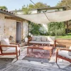 Salon bas yatch en aluminium, 4 pièces, rust - PROLOISIRS