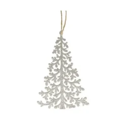 Sapin avec paillettes en fibre de bois naturel Weiste - 14 cm
