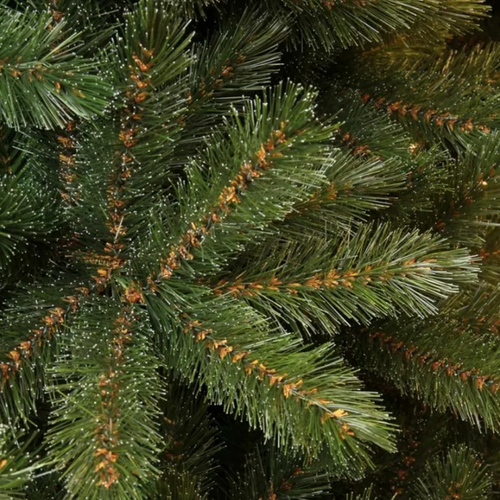 Sapin de Noël artificiel coloris vert avec toile de jute Forest Frosted