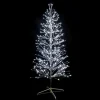 Sapin lumineux LED branches à lumière blanc pétillant sur secteur - 1,80 m