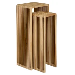 Sellette haute en bois recyclé marron Yonker - 35 x 25 x 80 cm