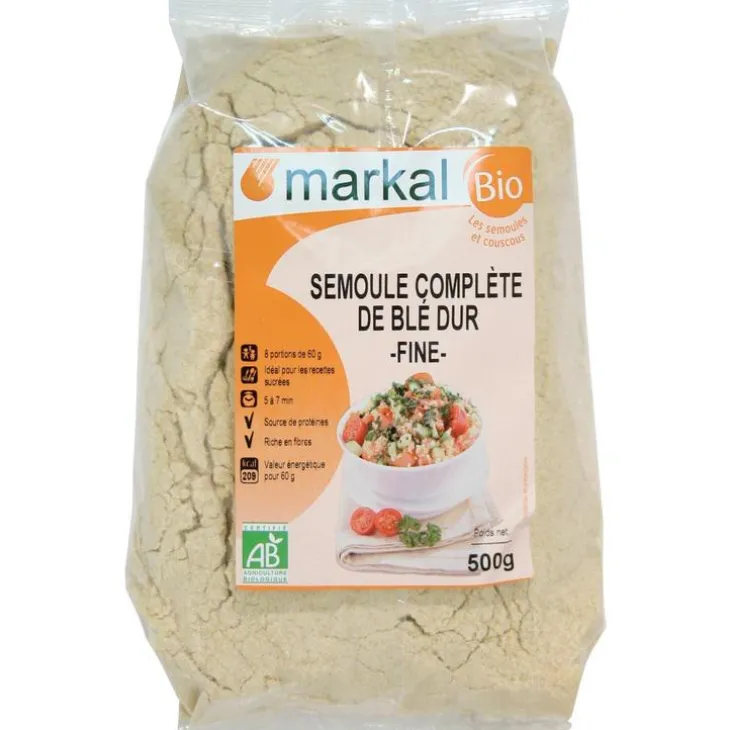 Semoule complète de blé dur bio – 500 gr