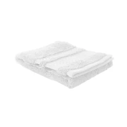 Serviette de toilette coloris blanc 100% coton biologique Nuances - 50 x 90 cm