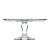 Serviteur sur pied en verre transparent - Ø 26 x H 12 cm