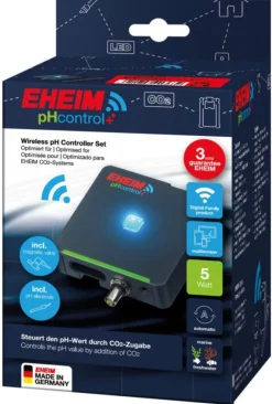 Set contrôleur de pH WIFI pour aquarium coloris noir pHcontrol+e connecté
