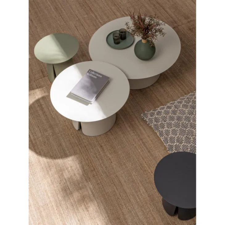 Set de 2 tables basses en aluminium anthracide Bizzotto Bryan