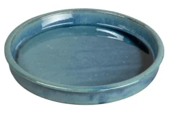 Soucoupe en grès émaillé bleu turquoise Passion for Pottery Shanghaï - Ø 30 cm