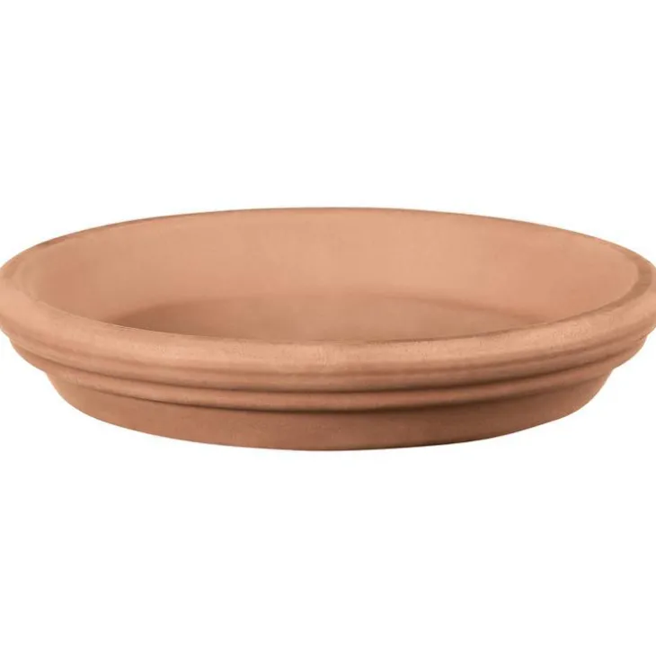 Soucoupe en terre cuite claire Deroma Wx Hite - Ø 19 cm