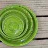 Soucoupe en terre cuite émaillée vert Forêt Les Poteries d’Albi - Ø 33 cm