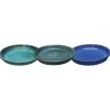 Soucoupe en terre cuite émaillée bleu Deroma Azulejos - Ø 25 cm