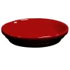 Soucoupe pour pot horticole émaillée rouge grenat - Ø 12 x H 2,5 cm