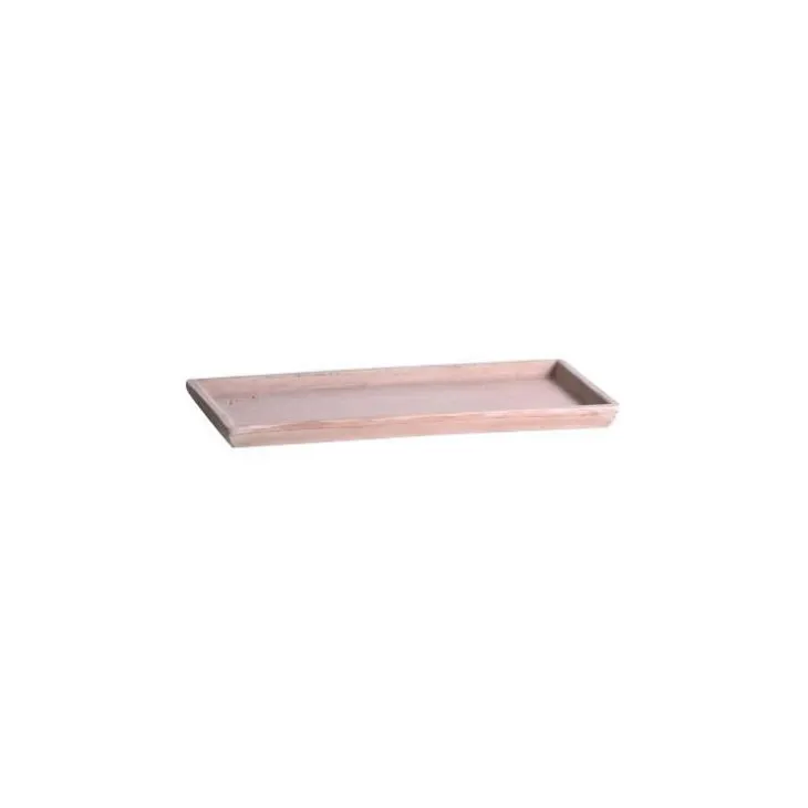 Soucoupe rectangulaire Poterie Goicoechea terre claire - 58 x 24 cm