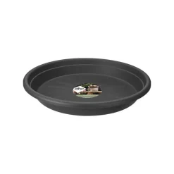 Soucoupe Ronde couleur anthracite - Ø 19x2.9 cm