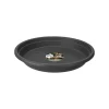 Soucoupe Ronde couleur terre anthracite - Ø 25x3.7 cm
