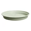 Soucoupe ronde en plastique vert pierre Elho green Basics - Ø 10 cm