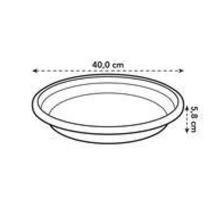 Soucoupe ronde en plastique recyclé anthracite Elho - Ø 40 cm