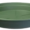 Soucoupe ronde en plastique recyclé vert Mélèze Cocoripot - Ø 24 cm