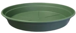 Soucoupe ronde en plastique recyclé vert Mélèze Cocoripot - Ø 24 cm