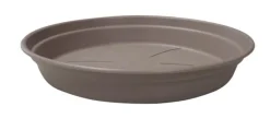 Soucoupe ronde en plastique recyclé taupe Cocoripot - Ø 20 cm