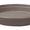 Soucoupe ronde en plastique recyclé taupe Cocoripot - Ø 30 cm