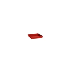 Soucoupe Toscane carrée coloris rouge rubis 40 x 40 x 5,9 cm