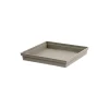 Soucoupe Toscane carrée coloris taupe 40 x 40 x 5,9 cm