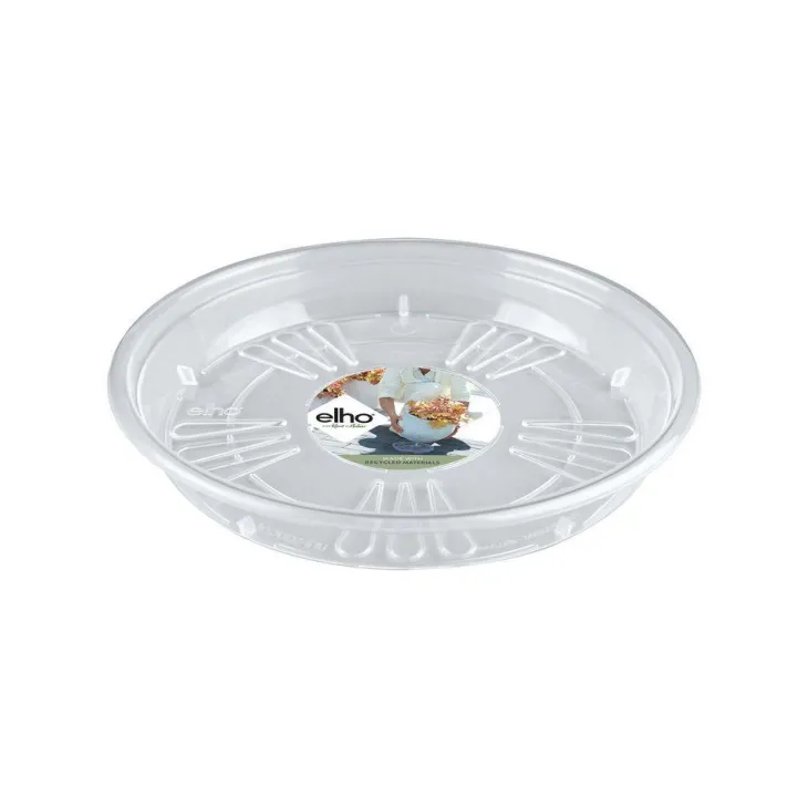 Soucoupe Uni ronde Elho transparente Ø 28 x H 3,9 cm