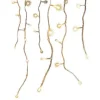 Stalactite lumineuse classique connectable x3 à 160 LED blanc chaud sur câble blanc - 8 x 0,50 m