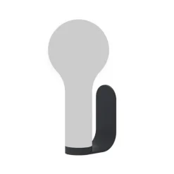 Support applique murale coloris blanc en aluminium - 12 x 5 cm