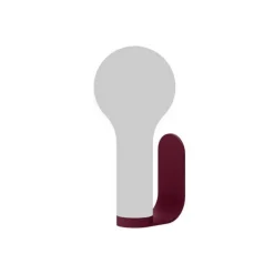 Support applique murale en aluminium pour lampe Aplô Fermob coloris cerise noire - 12 x 5 cm