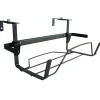 Support jardinière extensible en métal gris martelé 44 à 65 cm