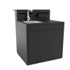 Support évier fermé en acier noir forme comptoir de bar Forge Adour - 90 x 97,2 x 112,5 cm