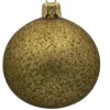 Suspension boule décorative coloris beige en verre - Ø 7 cm