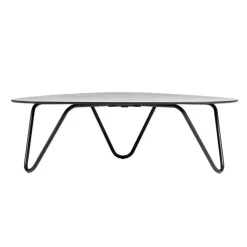 Table basse Cocoon ciment coloris noir en HPL Lafuma - 96 x 102 x 33 cm