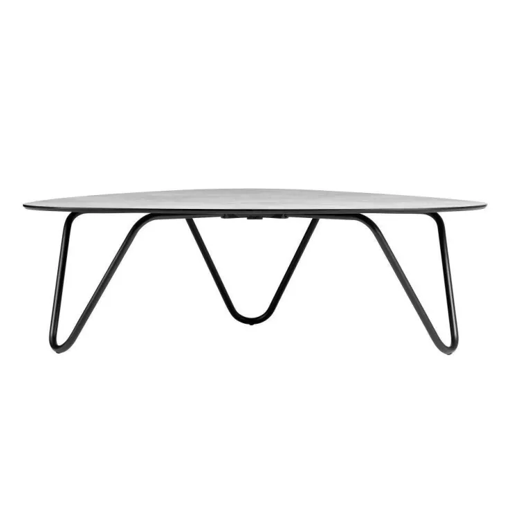Table basse Cocoon ciment coloris noir en HPL Lafuma - 96 x 102 x 33 cm