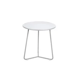 Table basse cocotte coloris blanc coton de 34 x 36 xcm