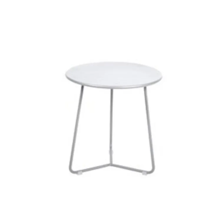 Table basse cocotte coloris blanc coton de 34 x 36 xcm
