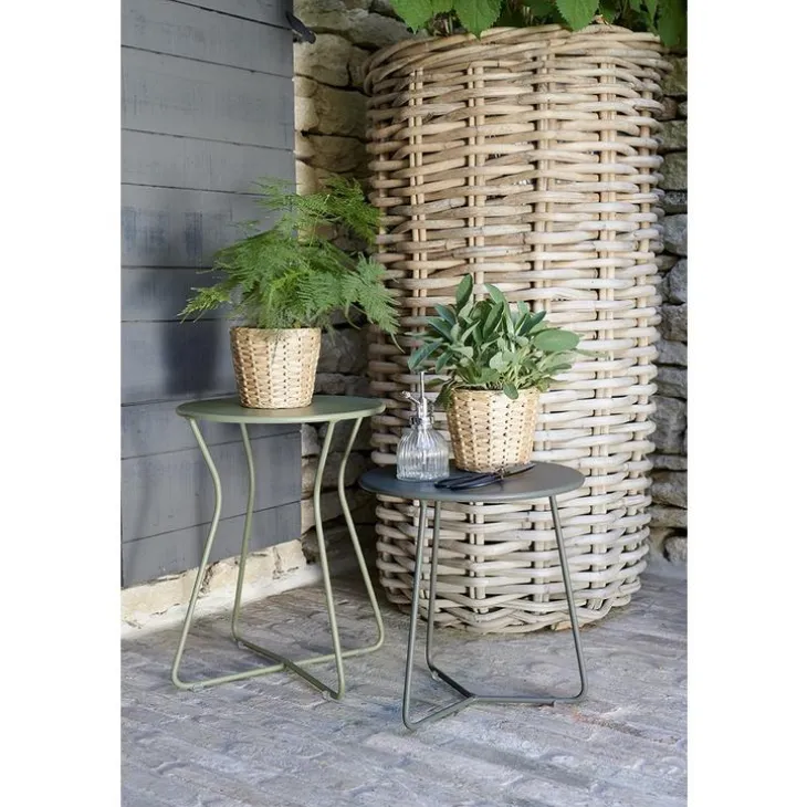 Table basse cocotte coloris romarin de 34 x 36 xcm