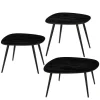 Table basse en bois recyclé noir Jailey T1 - 49 x 41 x 39 cm